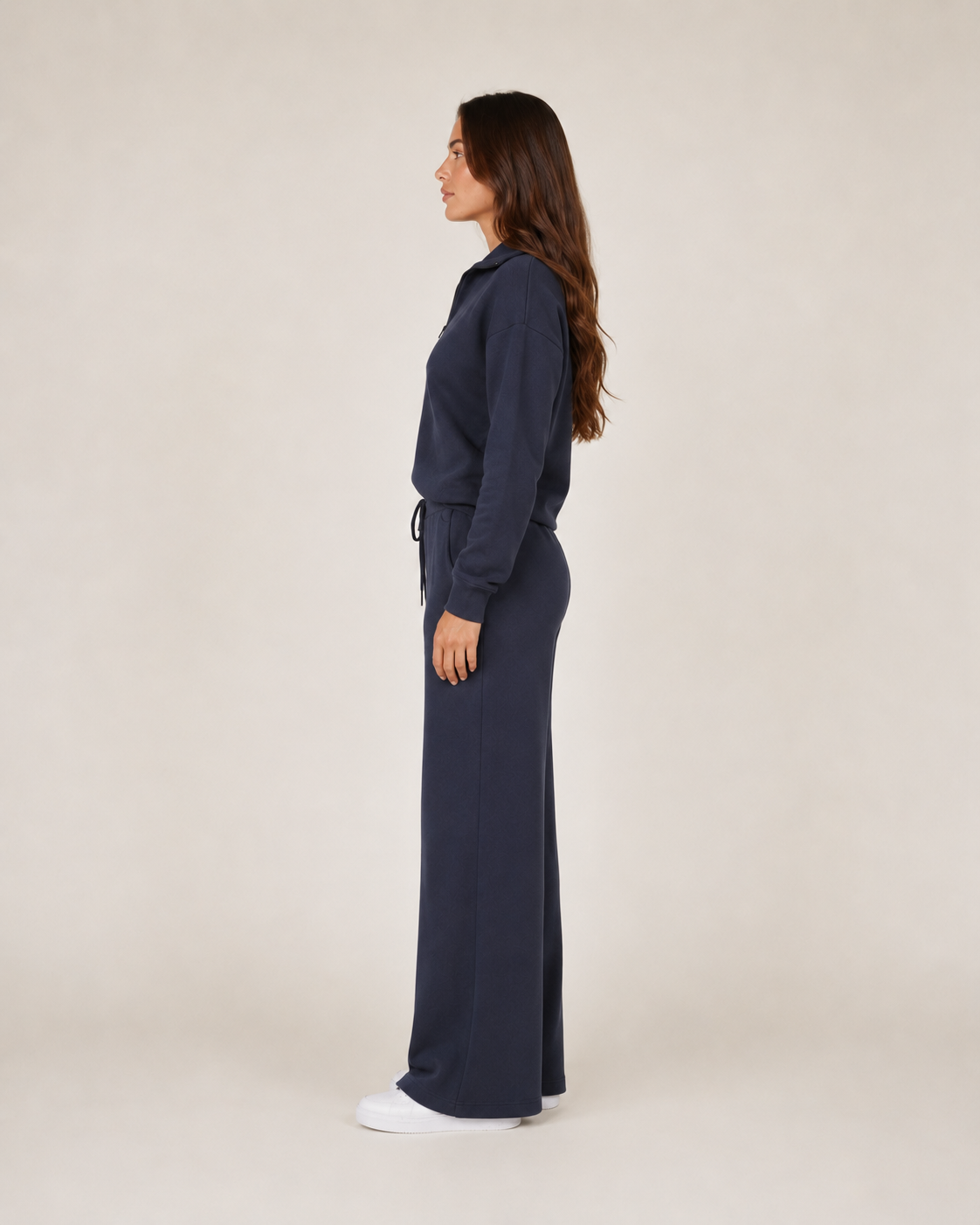 Giselle | Wide-Leg Zip-Collar Lounge Set
