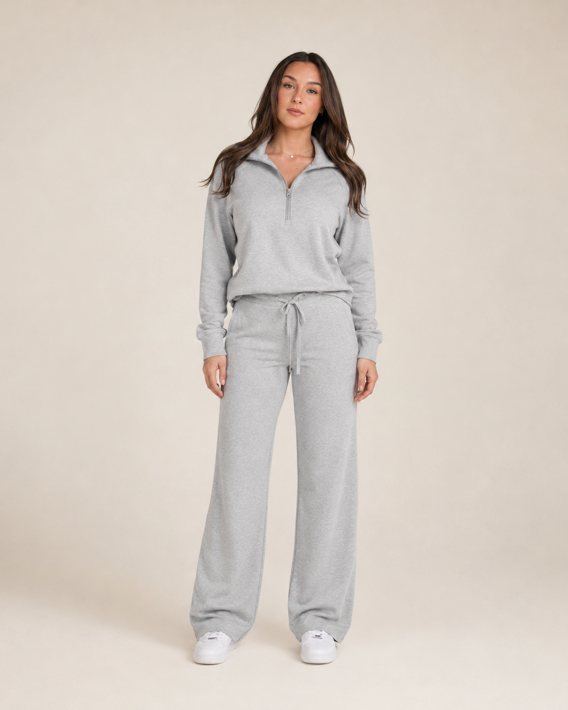 Giselle | Wide-Leg Zip-Collar Lounge Set