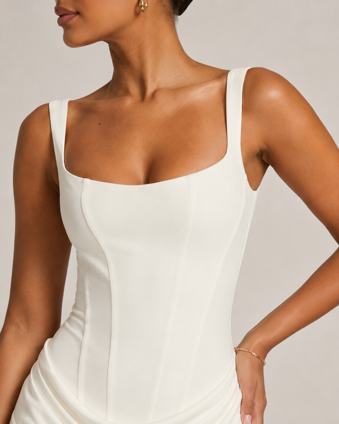 Nola | Wide Strap Square Neck Mini Dress