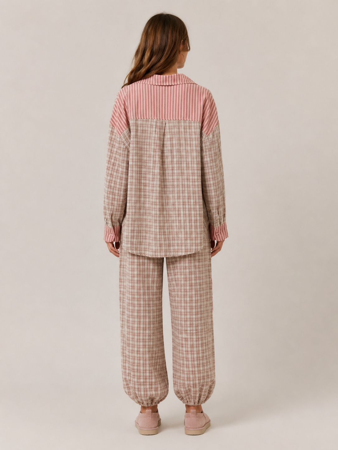 Marlowe | Long Sleeve Contrast-Trim Pyjama Set