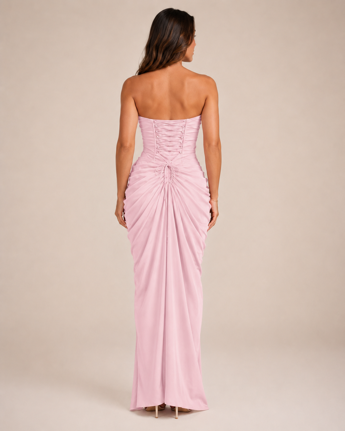 Everly | Strapless Draped Split Maxi Dress