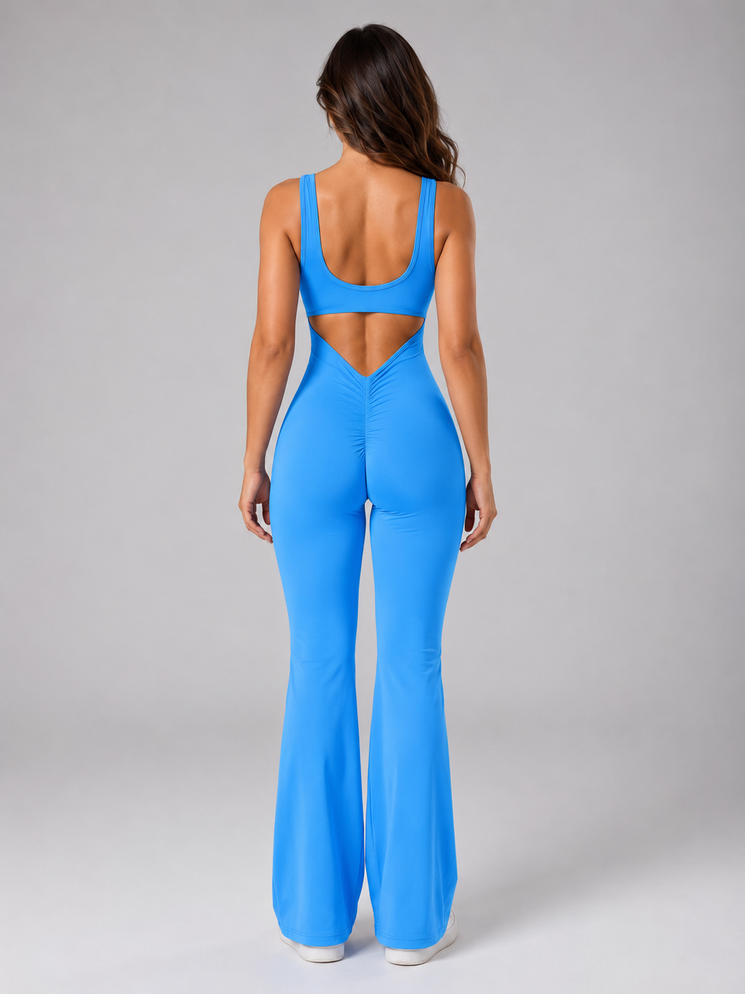 Greta | Open-Back Slim-Fit Straight-Leg Jumpsuit