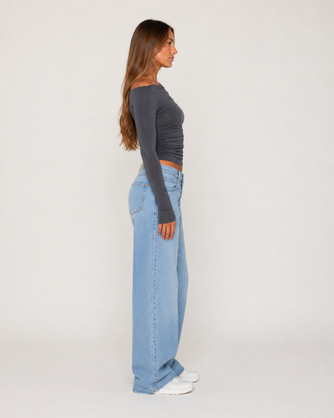 Violet | Asymmetric One Shoulder Ruched Crop Top
