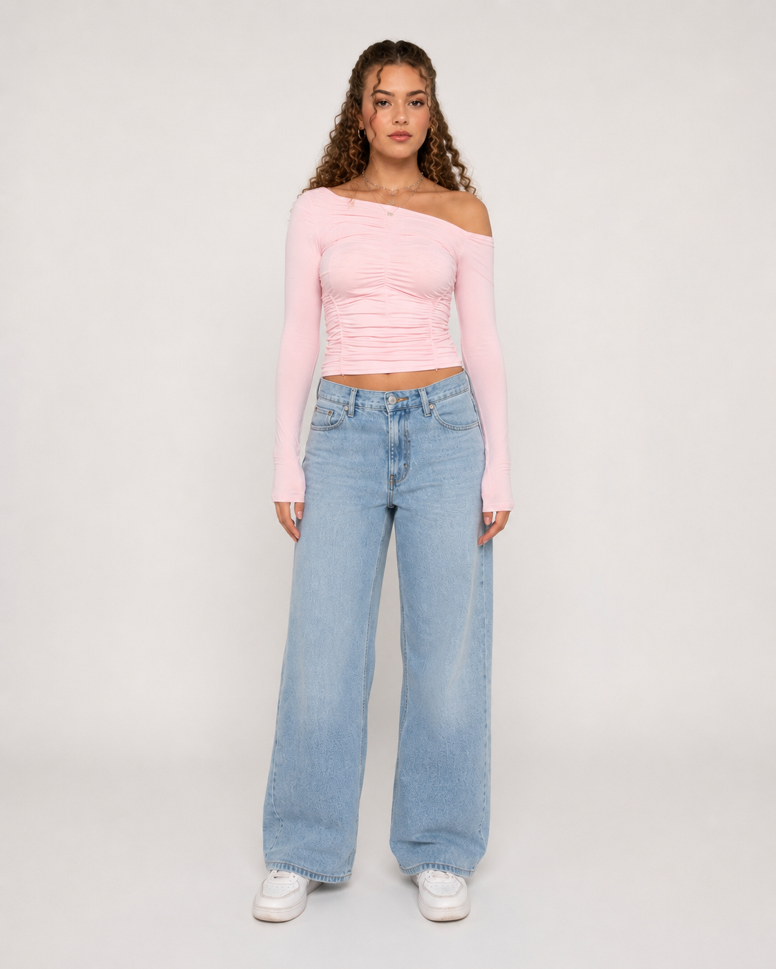 Violet | Asymmetric One Shoulder Ruched Crop Top