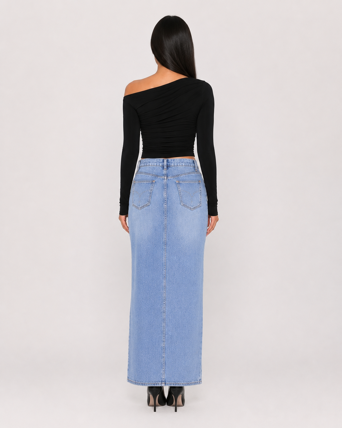 Violet | Asymmetric One Shoulder Ruched Crop Top
