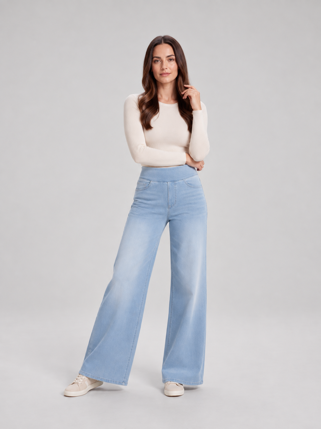 Liv | High-Waist Wide-Leg Stretch Jeans