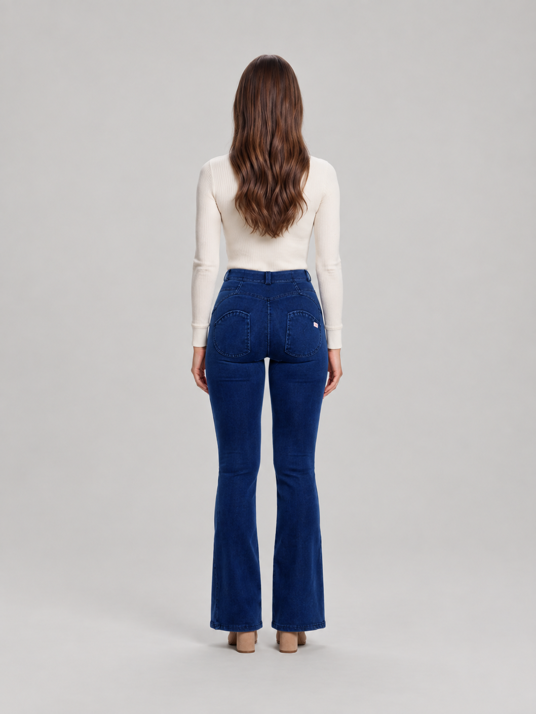 Cleona | Mid-Rise Flared Stretch Denim Jeans
