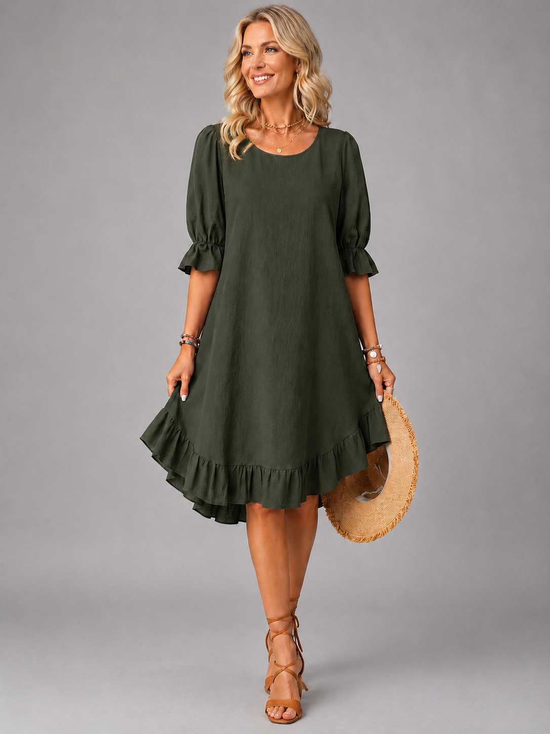Neva | Relaxed Effortless Comfort Midi Dress