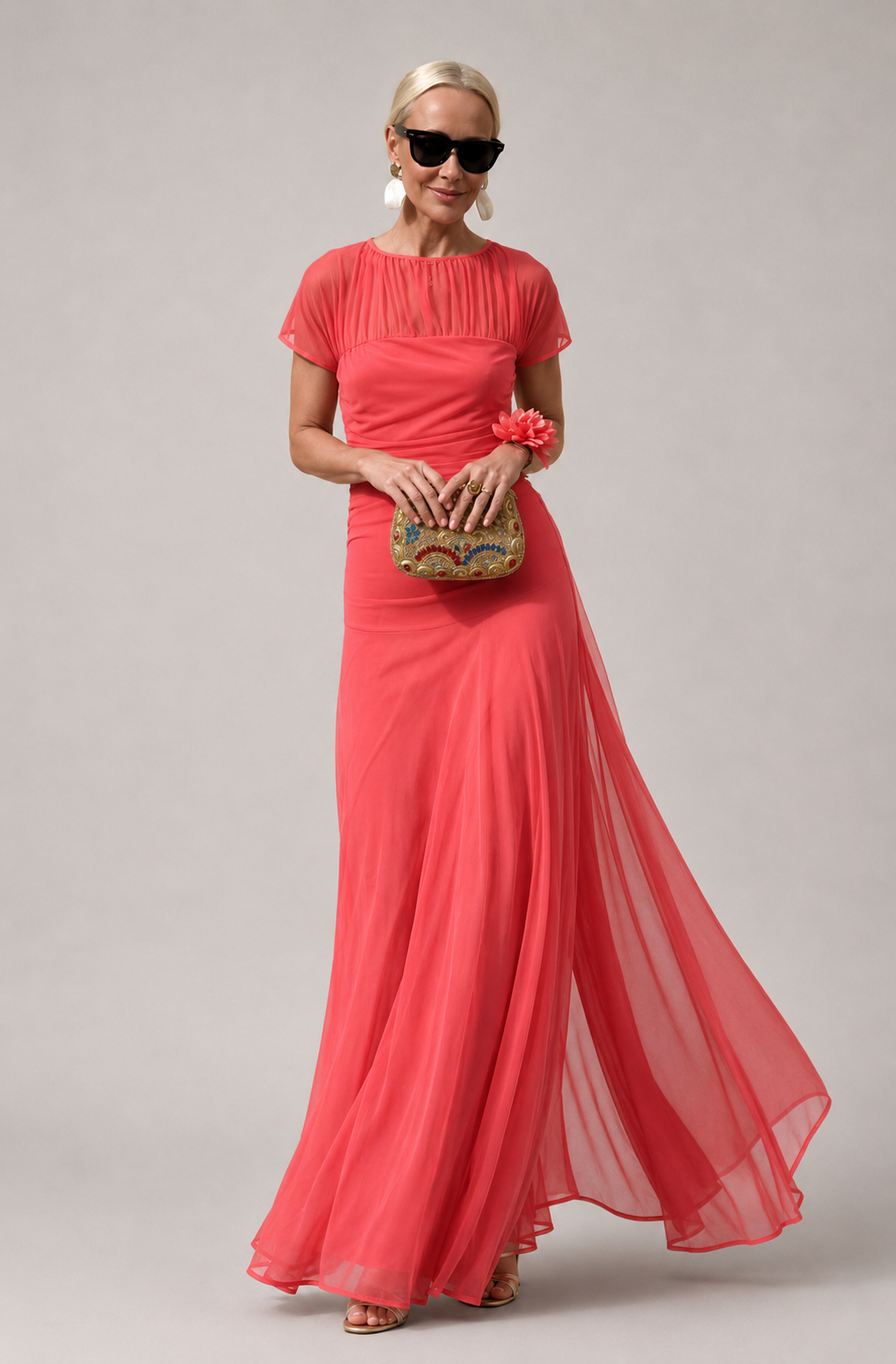 Colette | Flowy Chiffon-Look Midi Dress
