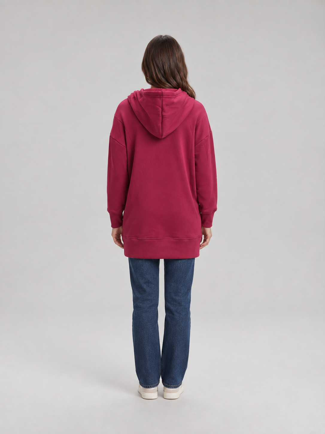 Harlow | Fleece-Lined Hooded Midi Dress