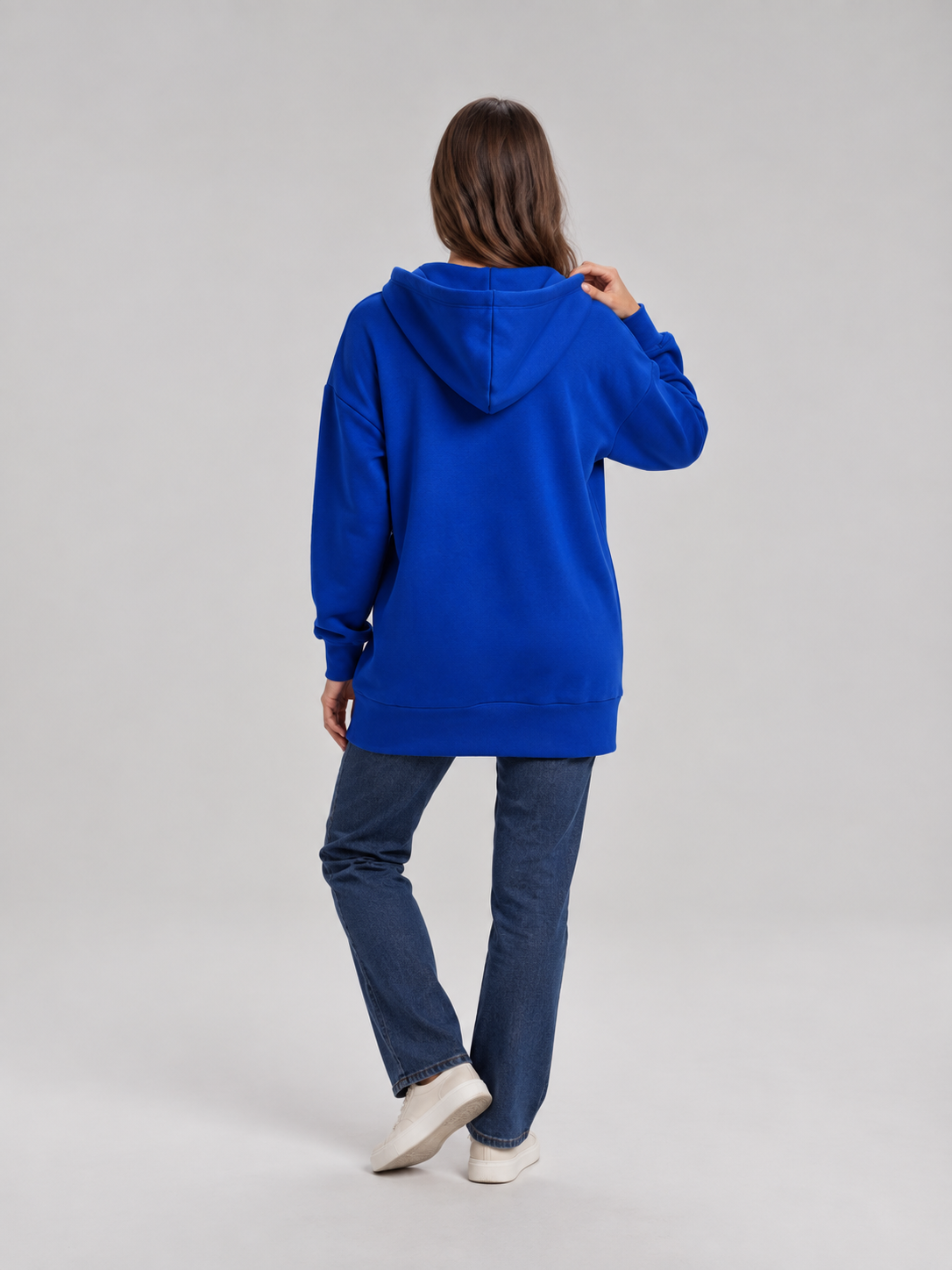 Harlow | Fleece-Lined Hooded Midi Dress