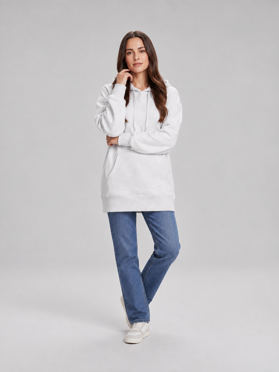 Harlow | Fleece-Lined Hooded Midi Dress