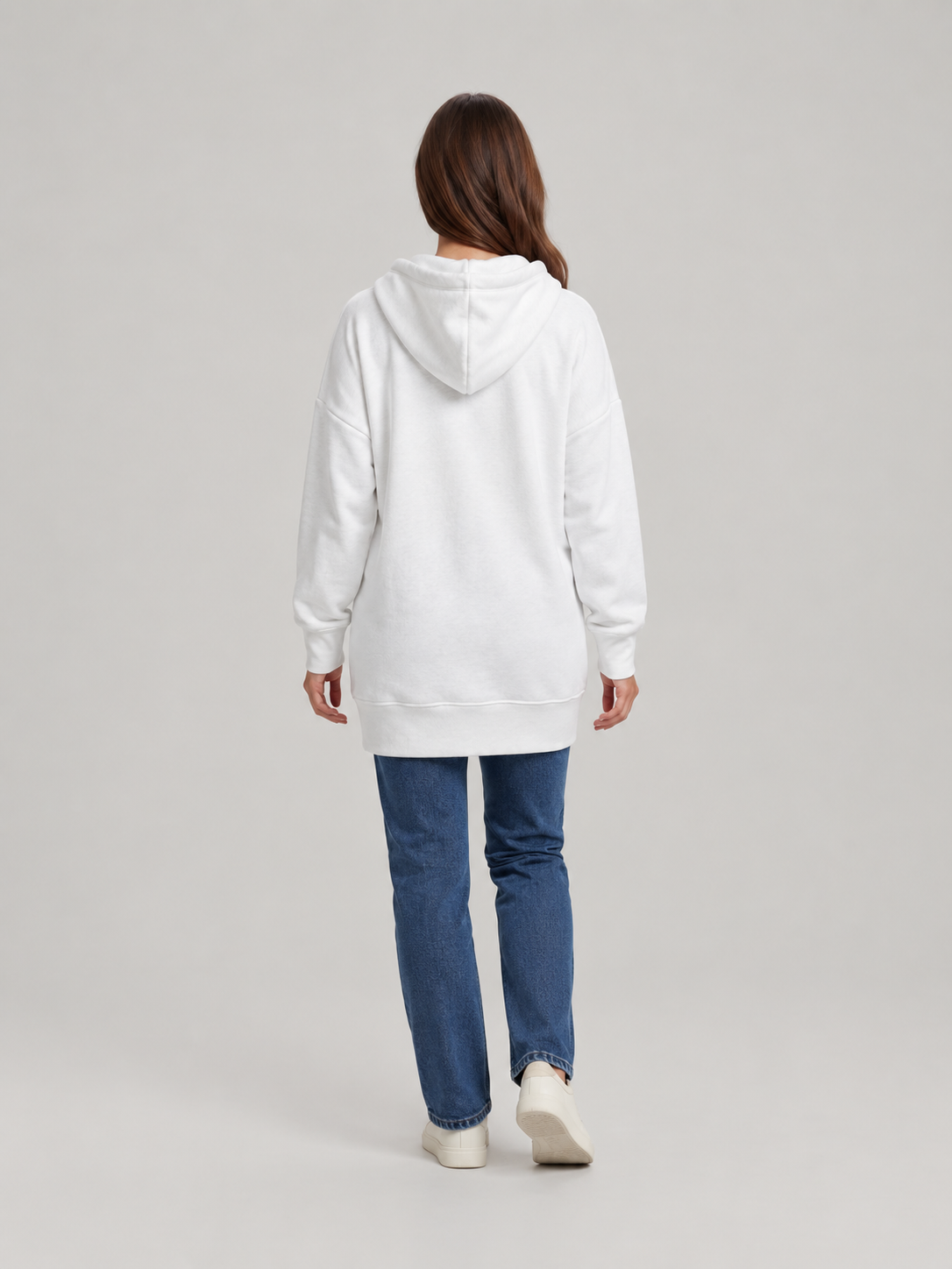Harlow | Fleece-Lined Hooded Midi Dress