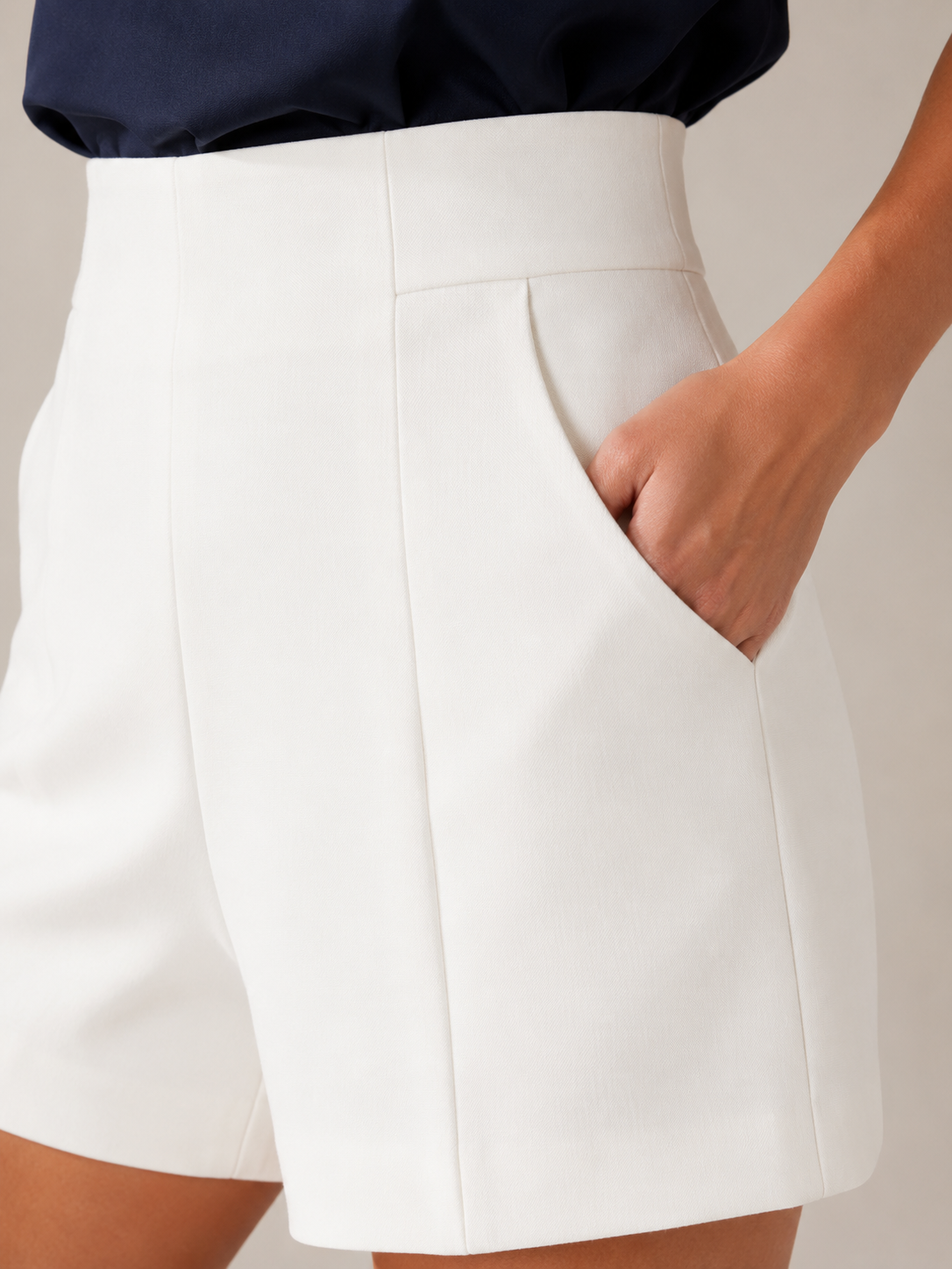 Giselle | High-Waist Tailored Shorts with Pockets