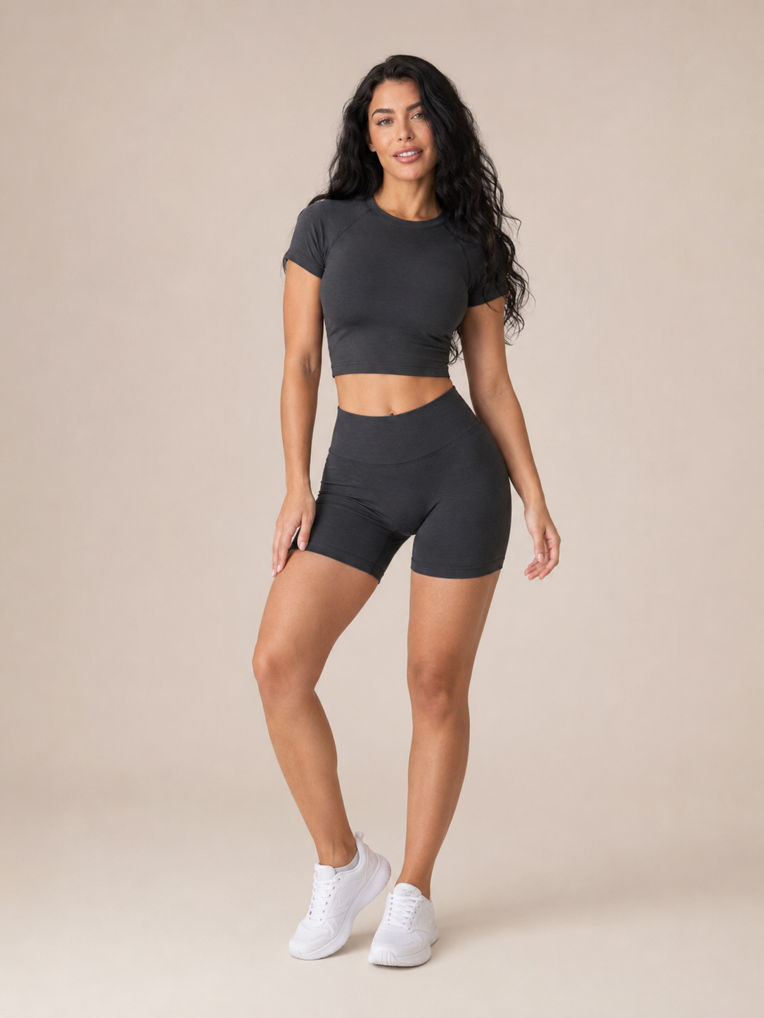 Daniela | Ribbed Seamless Crop Top & Legging Co-ord Set