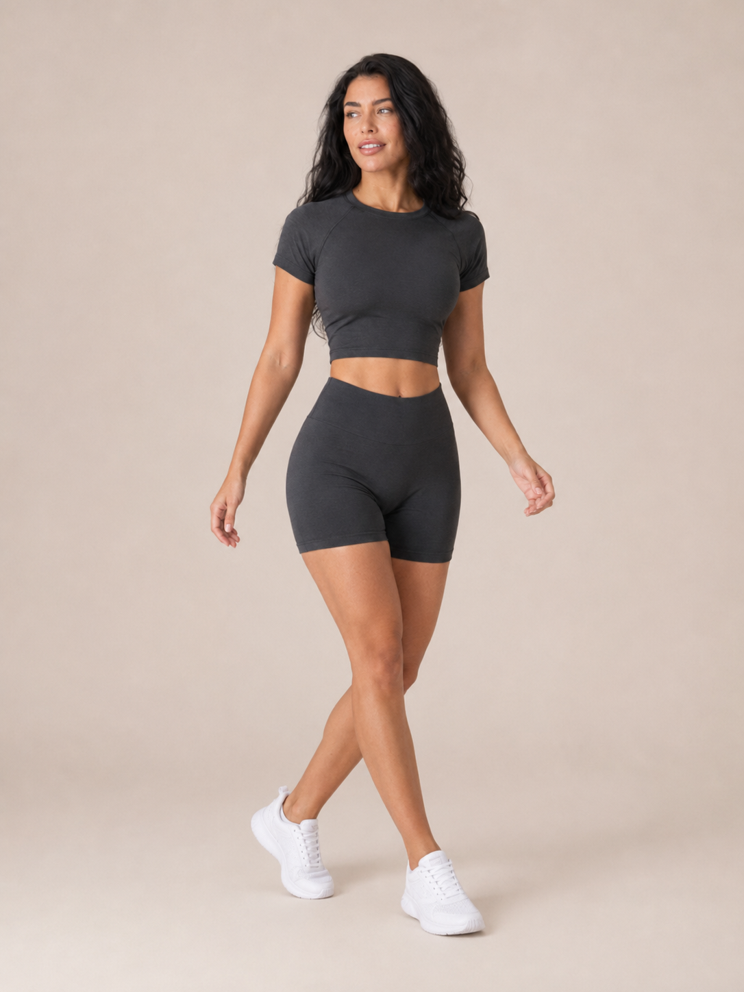 Daniela | Ribbed Seamless Crop Top & Legging Co-ord Set