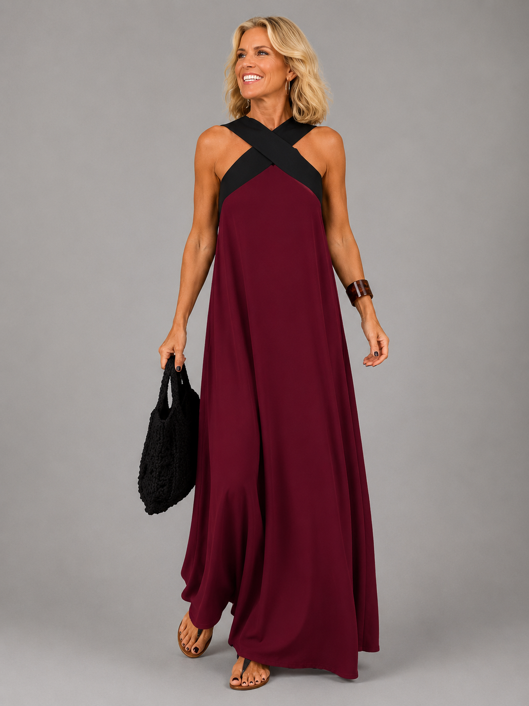 Celene | Cross Front Maxi Dress