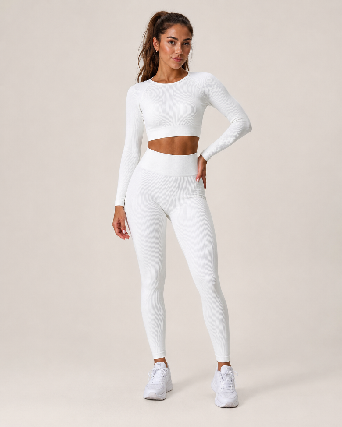 Scarlett | Long Sleeve Seamless Cropped Top & Legging Set