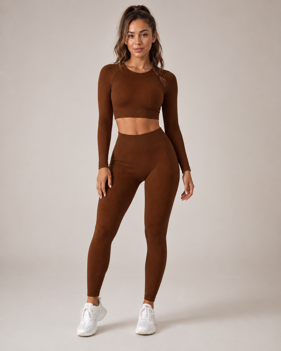 Scarlett | Long Sleeve Seamless Cropped Top & Legging Set