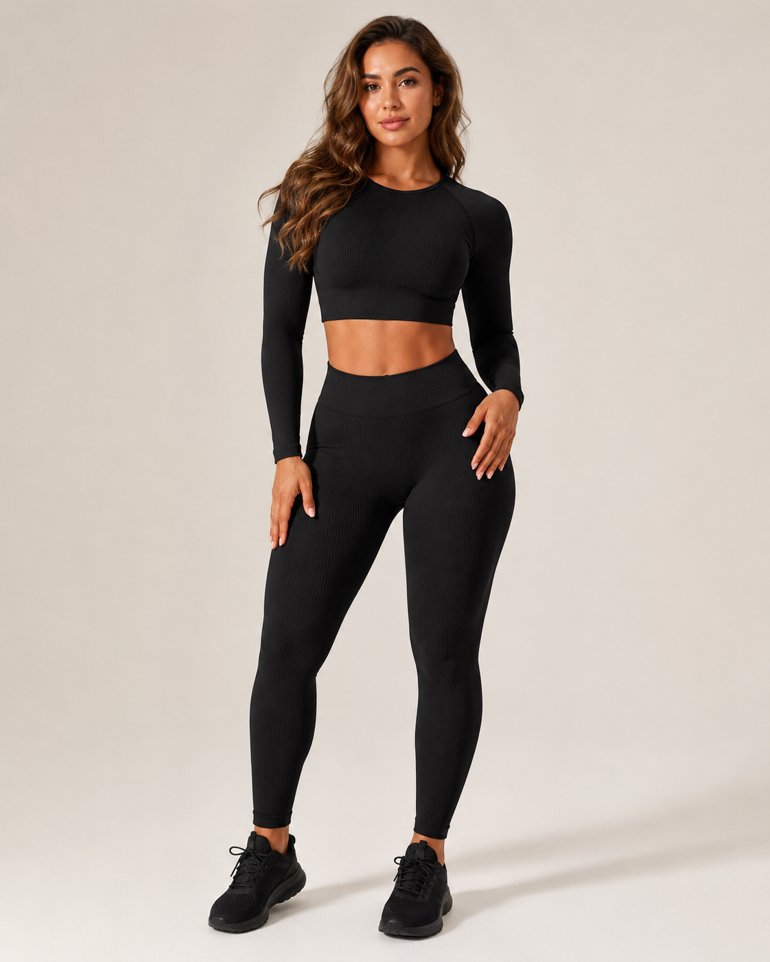 Scarlett | Long Sleeve Seamless Cropped Top & Legging Set