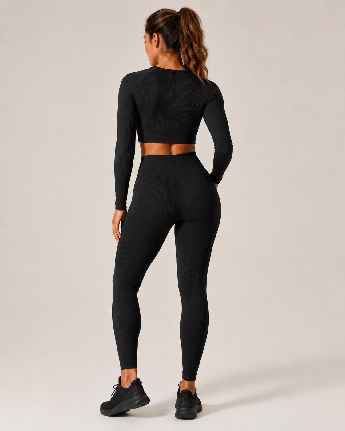 Scarlett | Long Sleeve Seamless Cropped Top & Legging Set