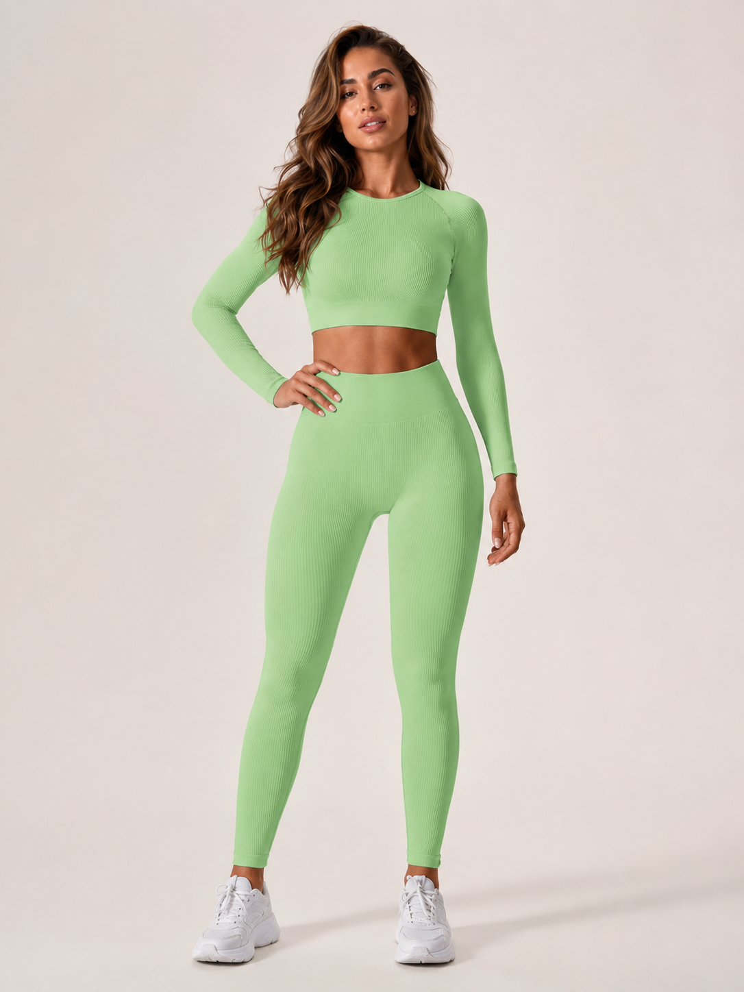 Scarlett | Long Sleeve Seamless Cropped Top & Legging Set