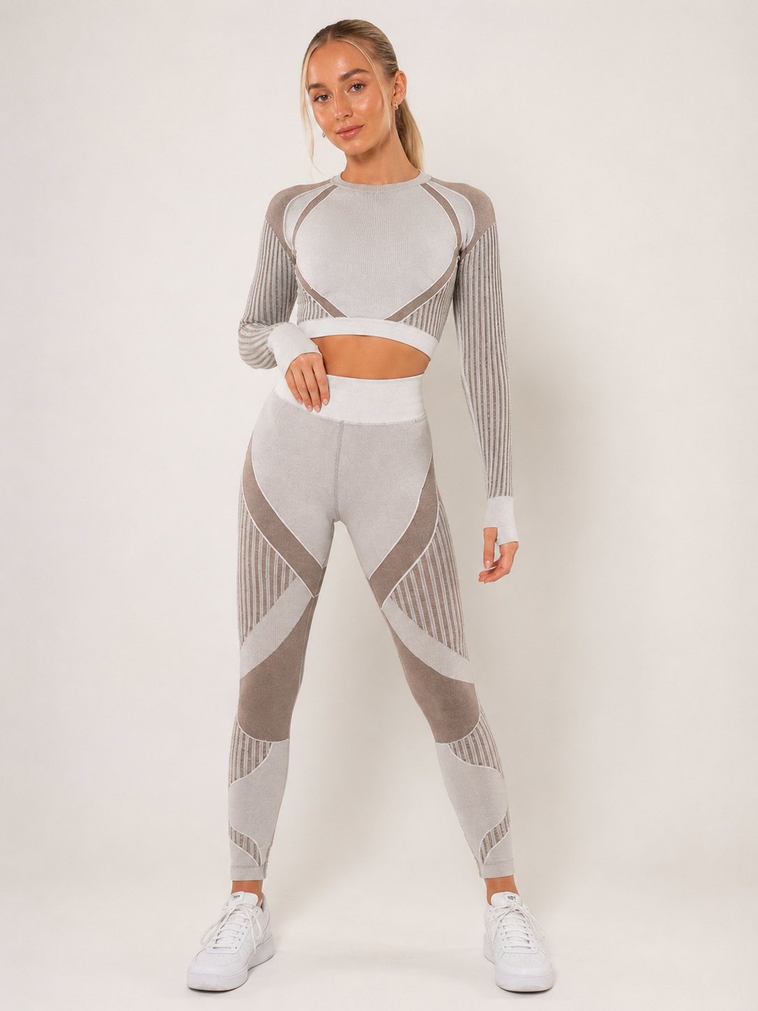 Bianca | Seamless Mesh-Panel Legging Co-ord Set