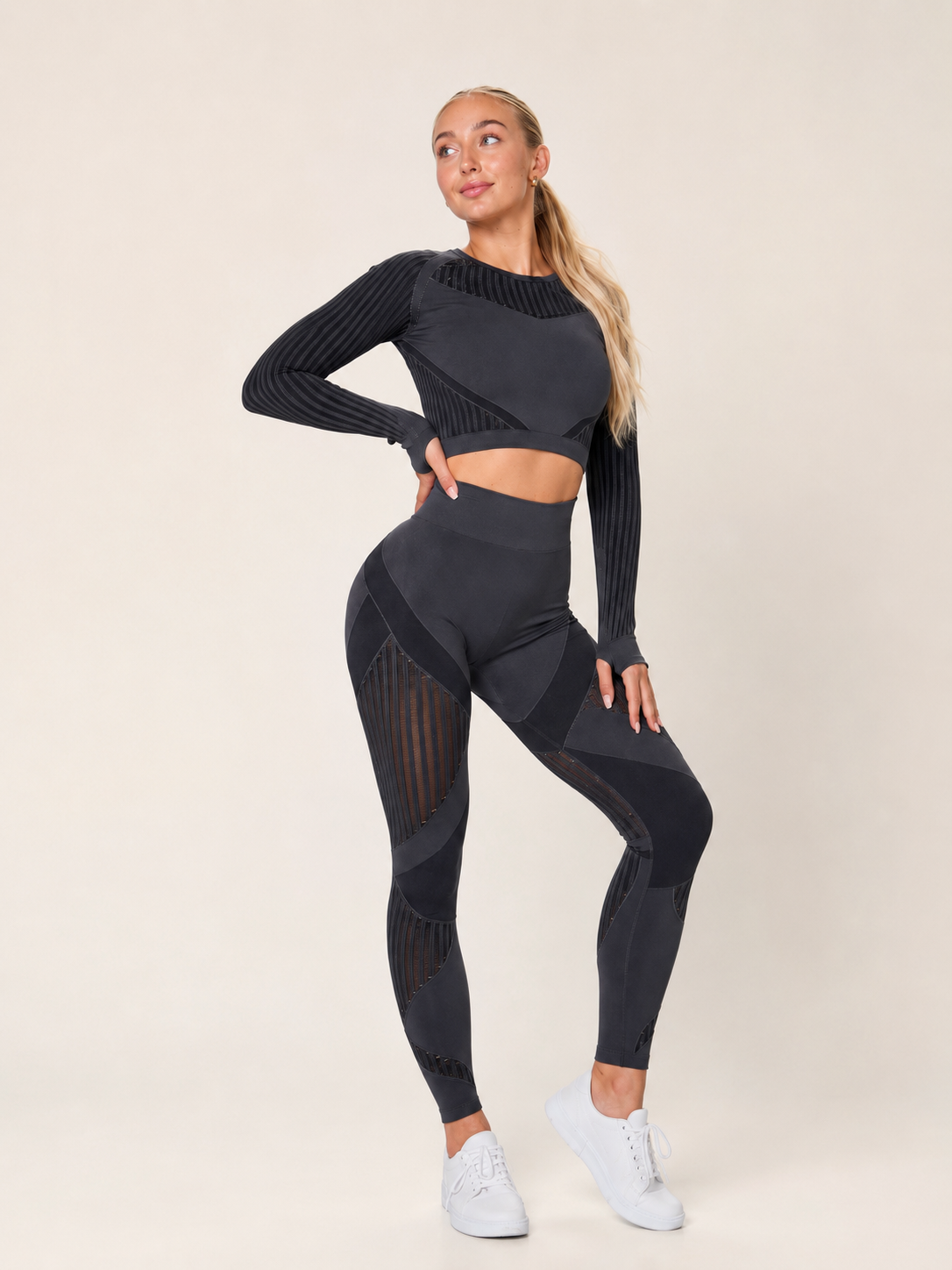 Bianca | Seamless Mesh-Panel Legging Co-ord Set