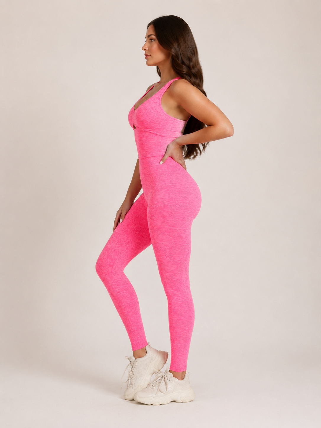 Tatum | Open-Back Sleeveless Full-Length Sports Jumpsuit