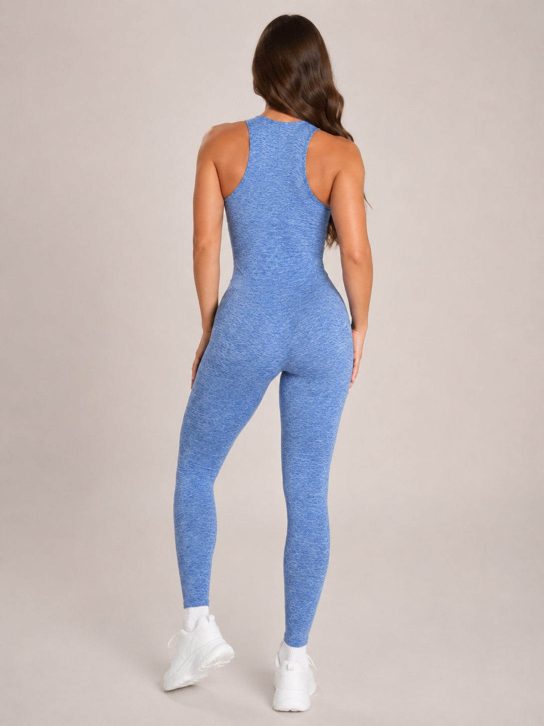 Tatum | Open-Back Sleeveless Full-Length Sports Jumpsuit