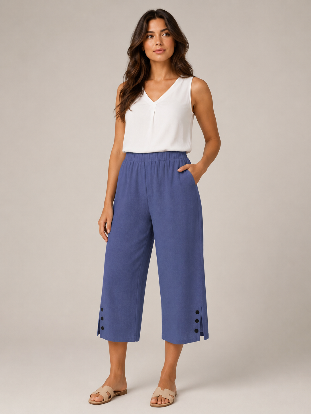 Temara | Relaxed Linen-Blend Bermuda Shorts
