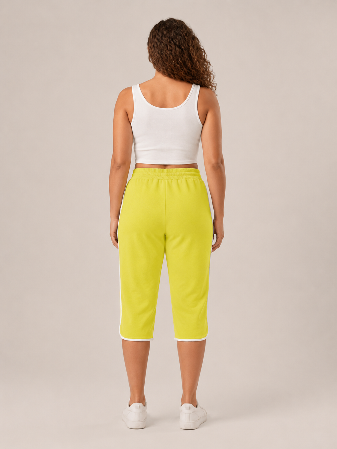 Kennedy | Contrast-Trim Capri Active Pants