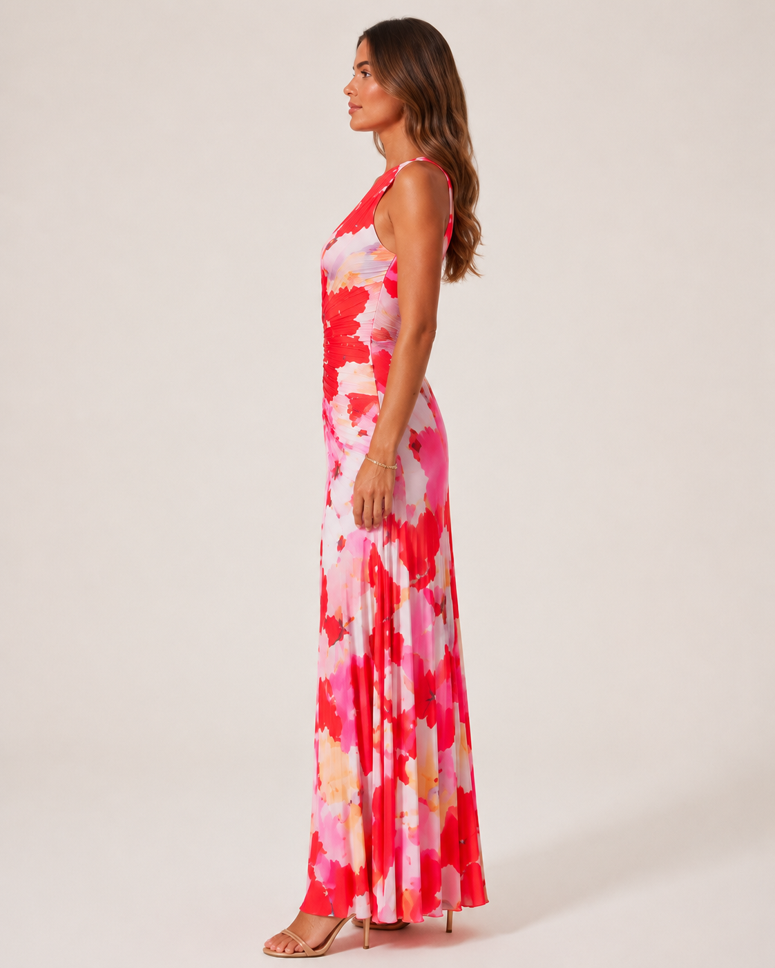 Luciana | One-Shoulder Floral Print Maxi Dress