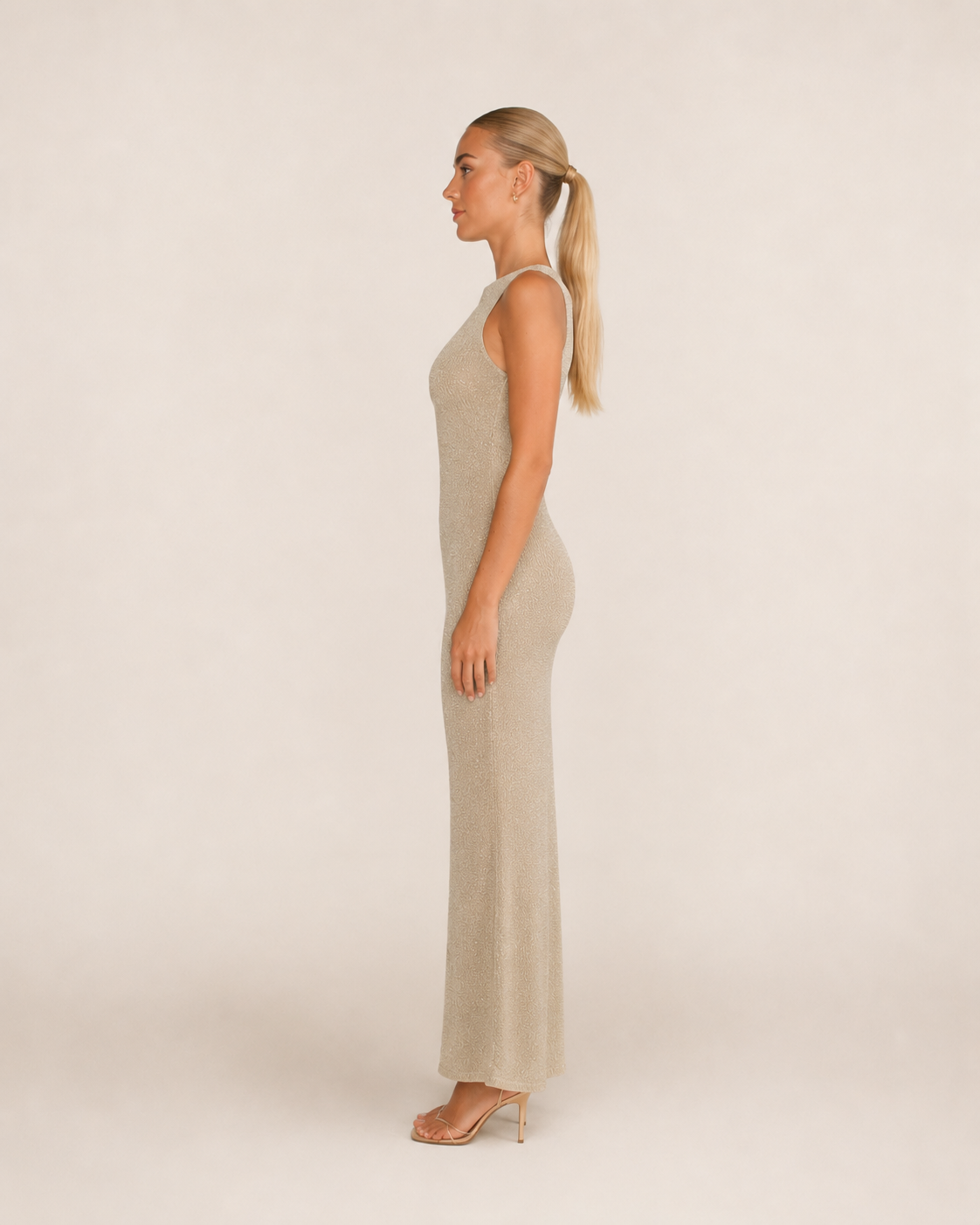 Kennedy | Backless Cut-Out Satin-Look Maxi Dress