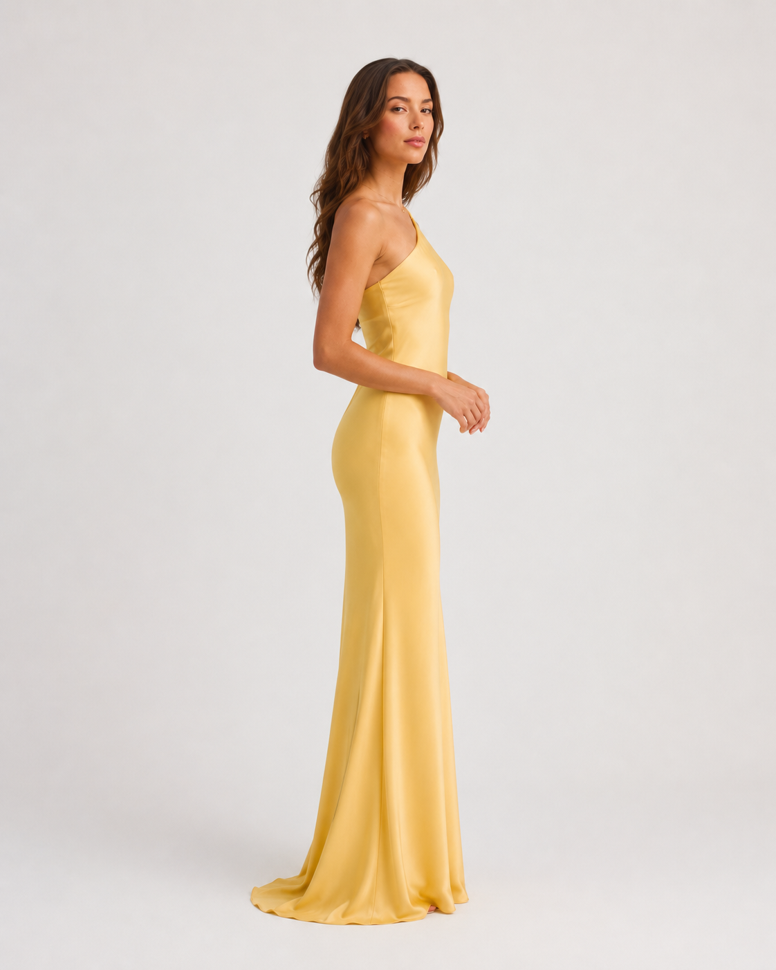 Billie | One-Shoulder Side Split Maxi Dress