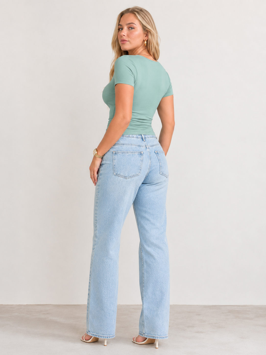 Emerson | Wide U-Neck Cropped T-Shirt