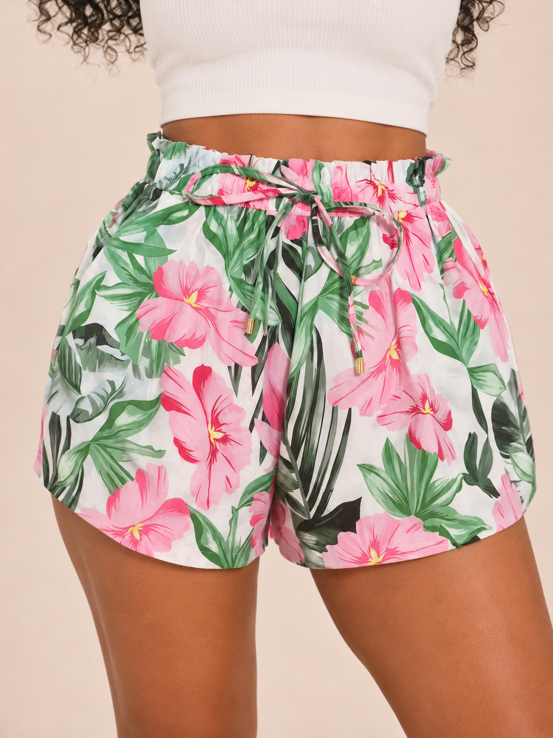 Imogen | High Waist Floral Print Shorts