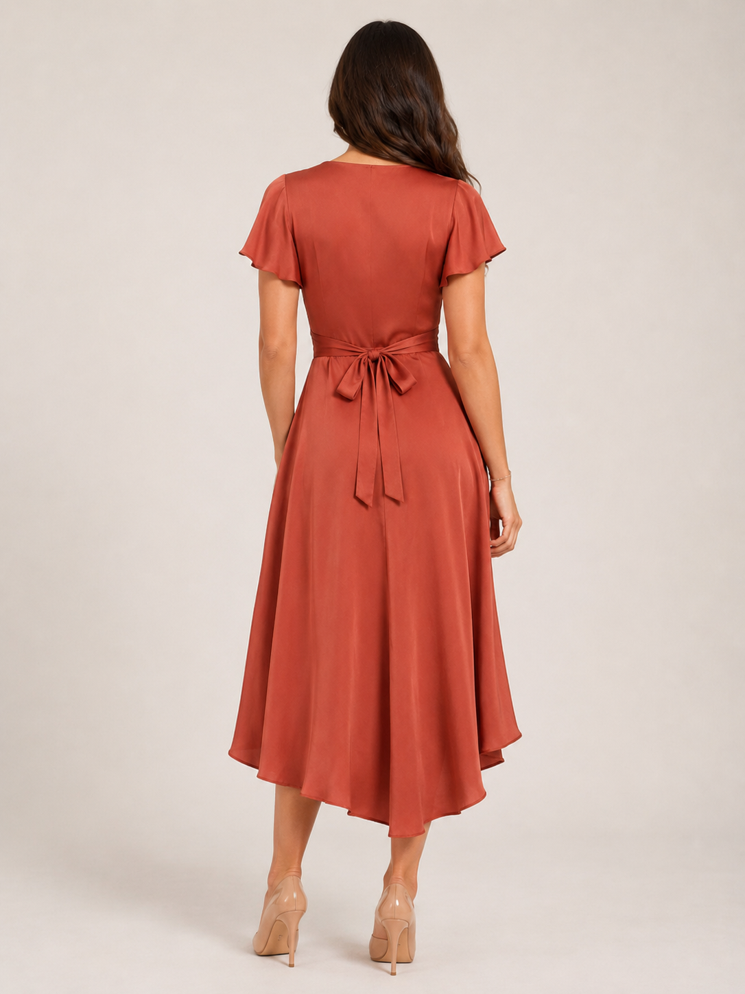 Paige | Wrap Asymmetric Hem Midi Dress