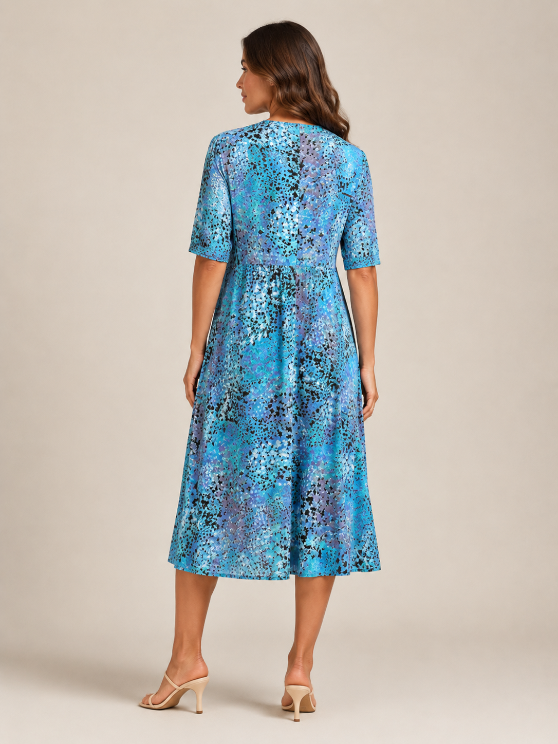 Giselle | V-Neck Side Pocket Midi Dress
