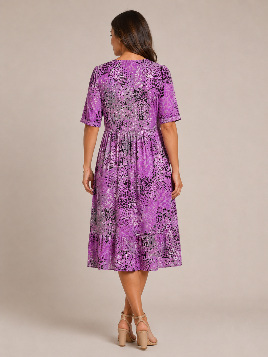 Giselle | V-Neck Side Pocket Midi Dress