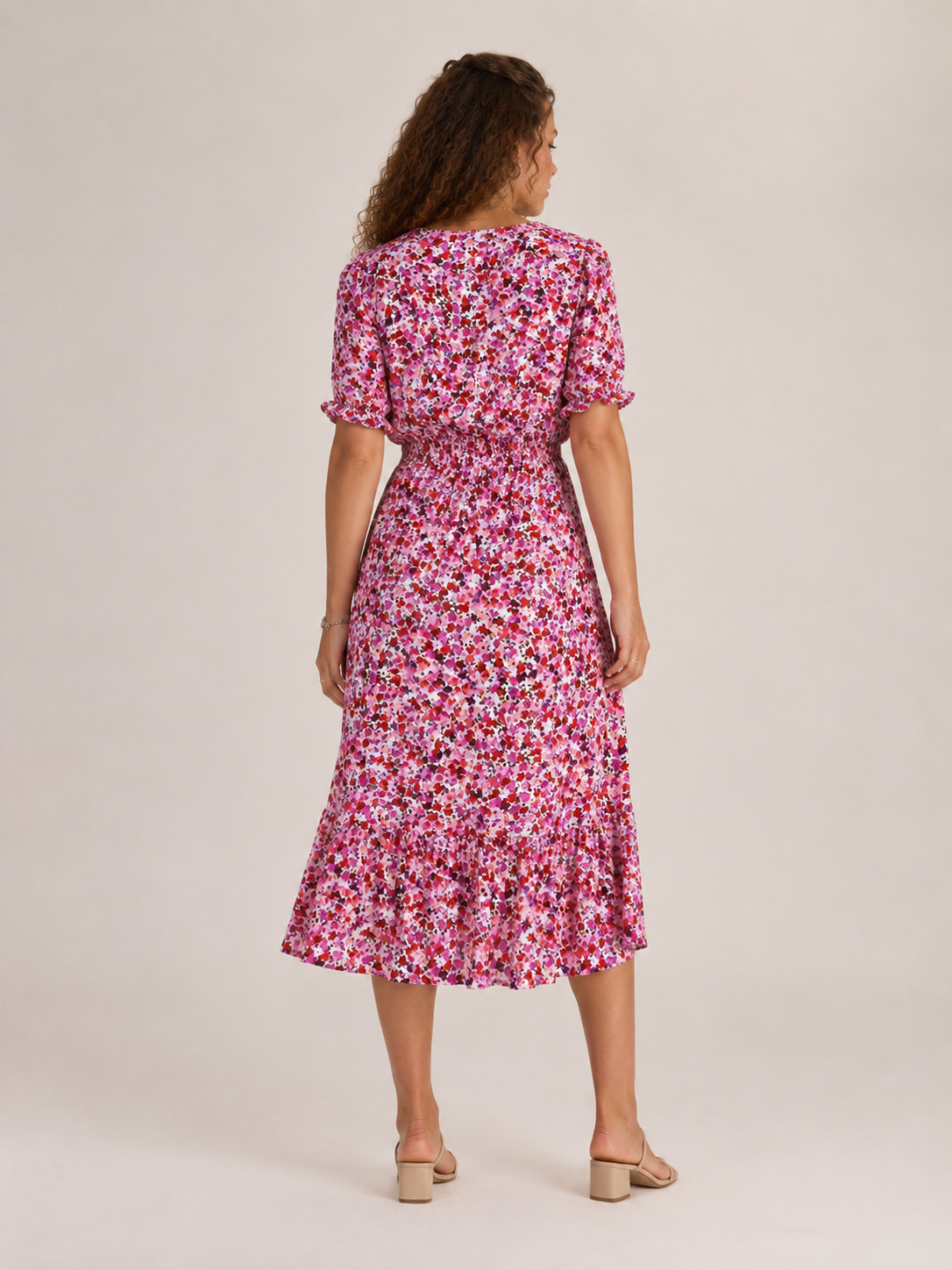Aurelia | Floral Print Button-Front Maxi Dress