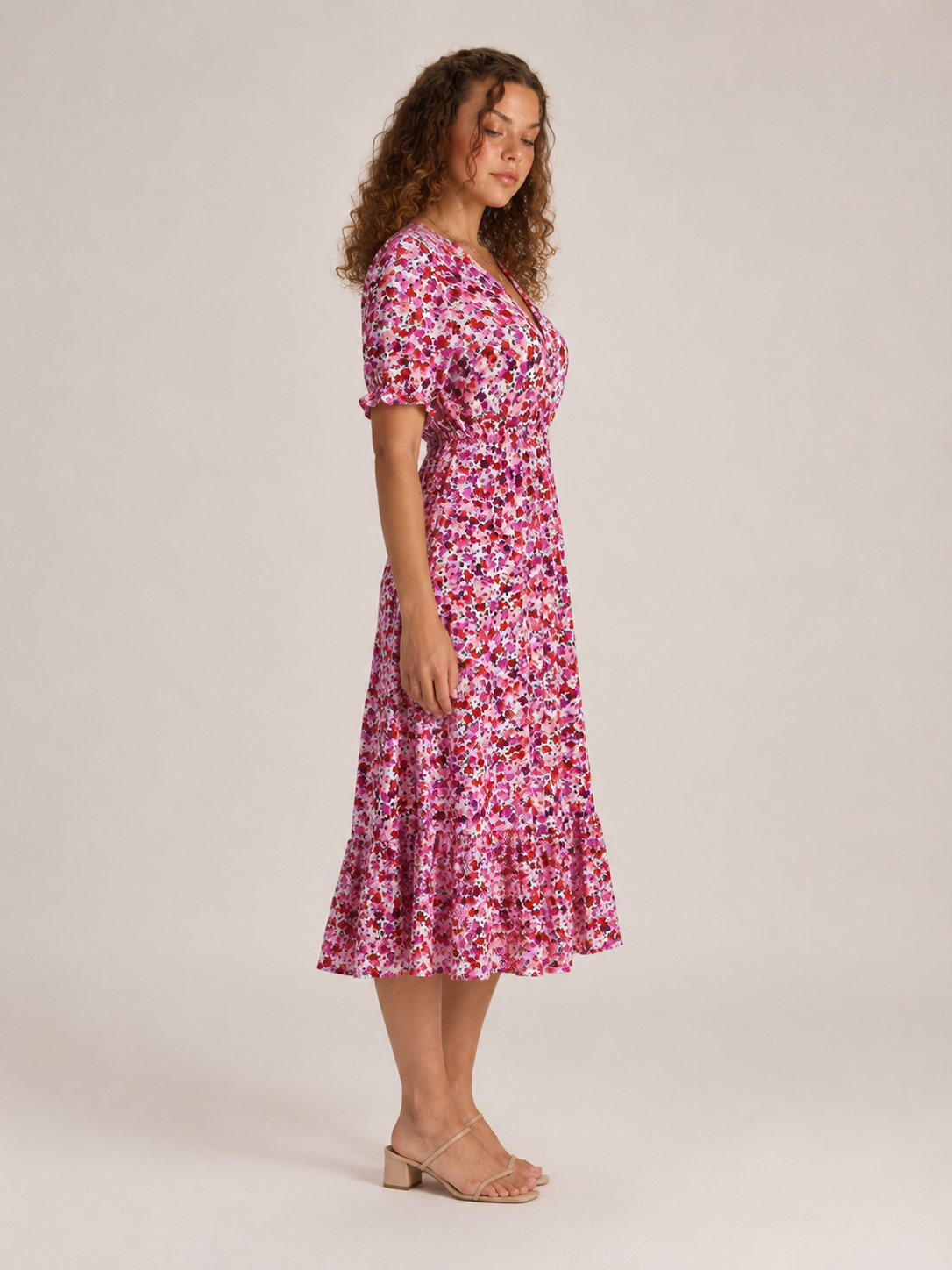 Aurelia | Floral Print Button-Front Maxi Dress