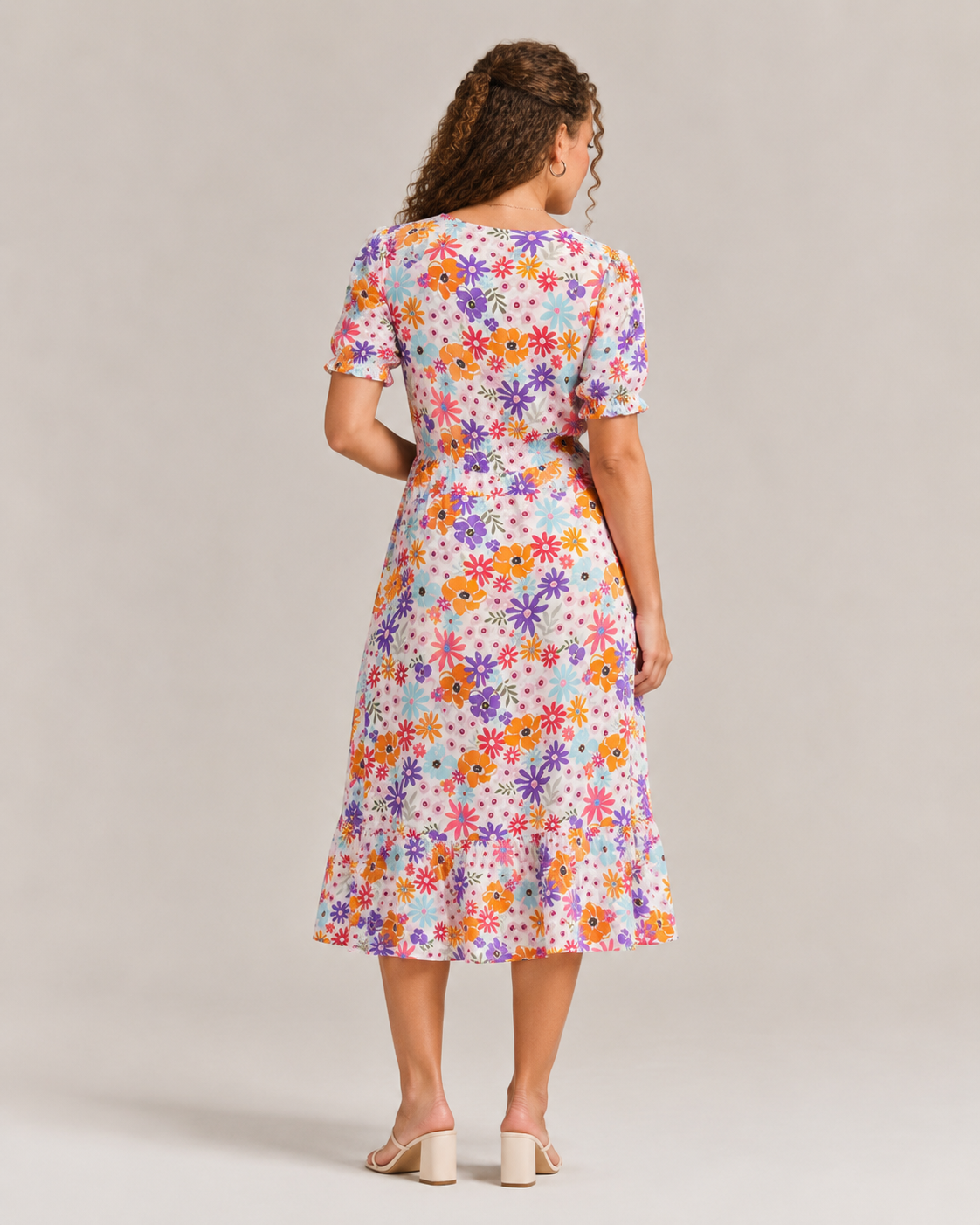 Aurelia | Floral Print Button-Front Maxi Dress