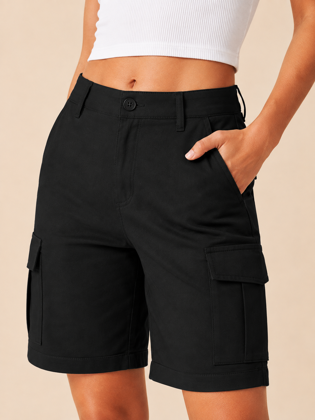 Isolde | High-Waist Straight-Leg Active Shorts