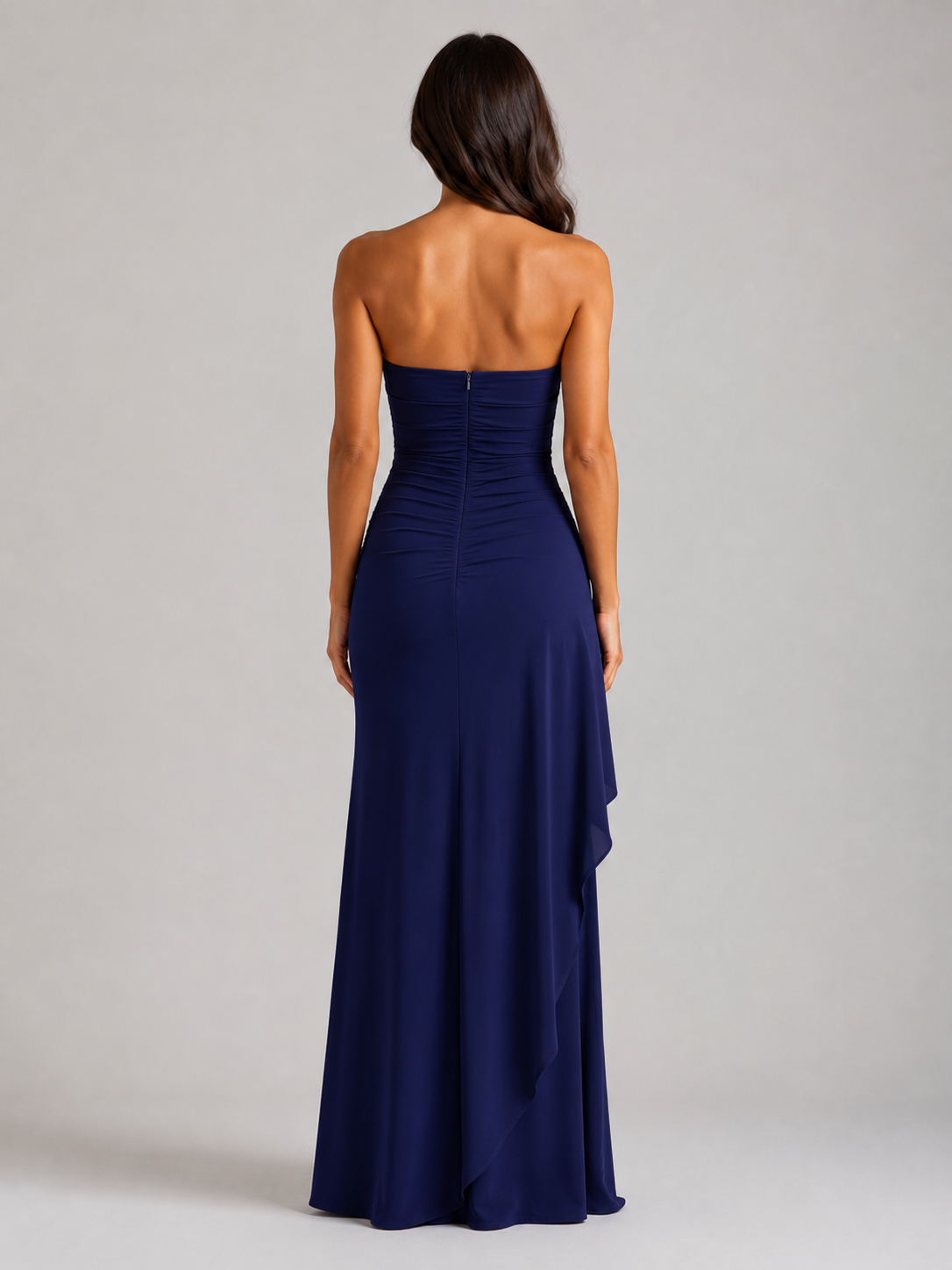 Ada | Strapless Side Split Maxi Dress