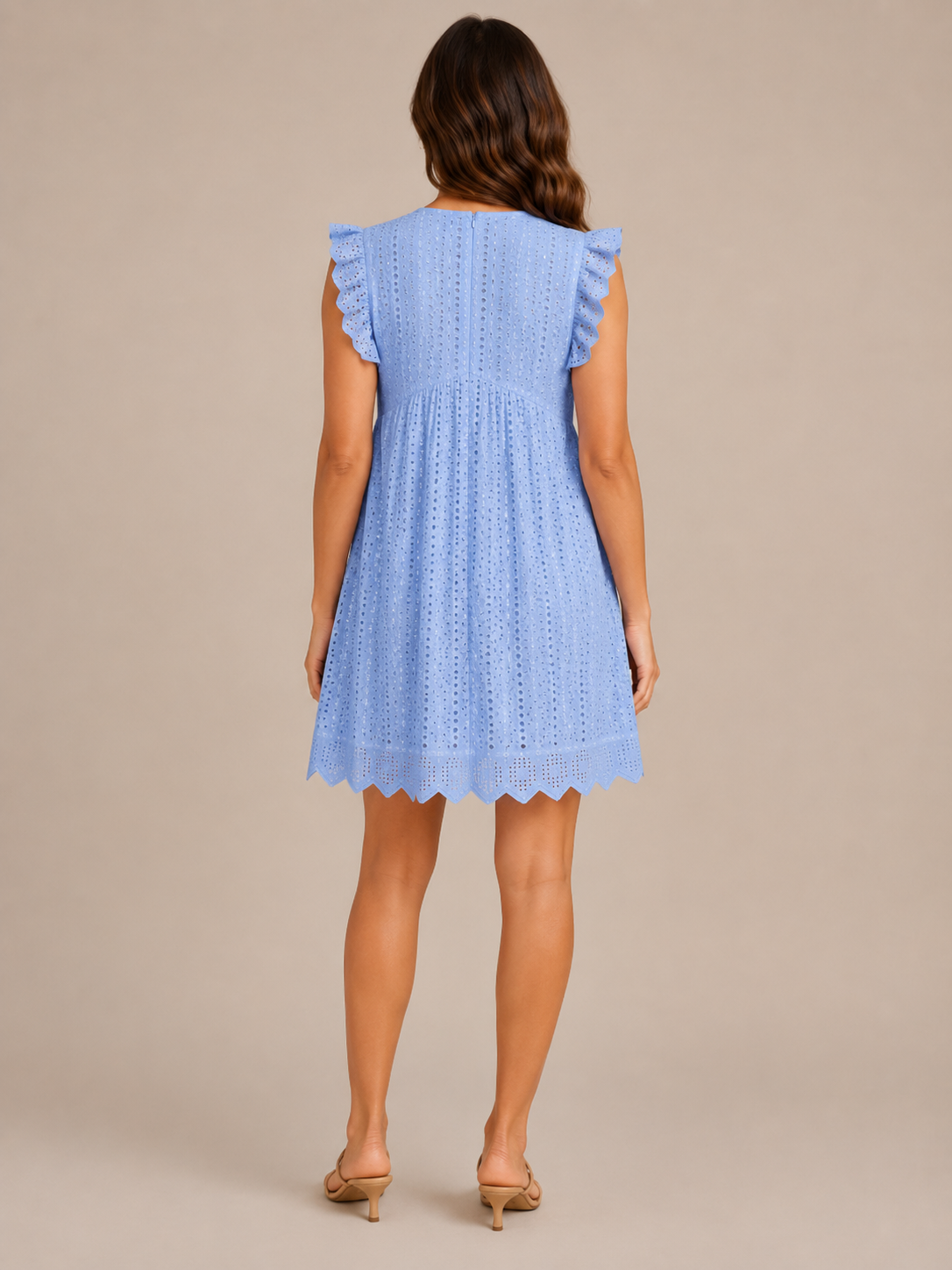 Hadley | V-Neck Lace Midi Dress with Pockets