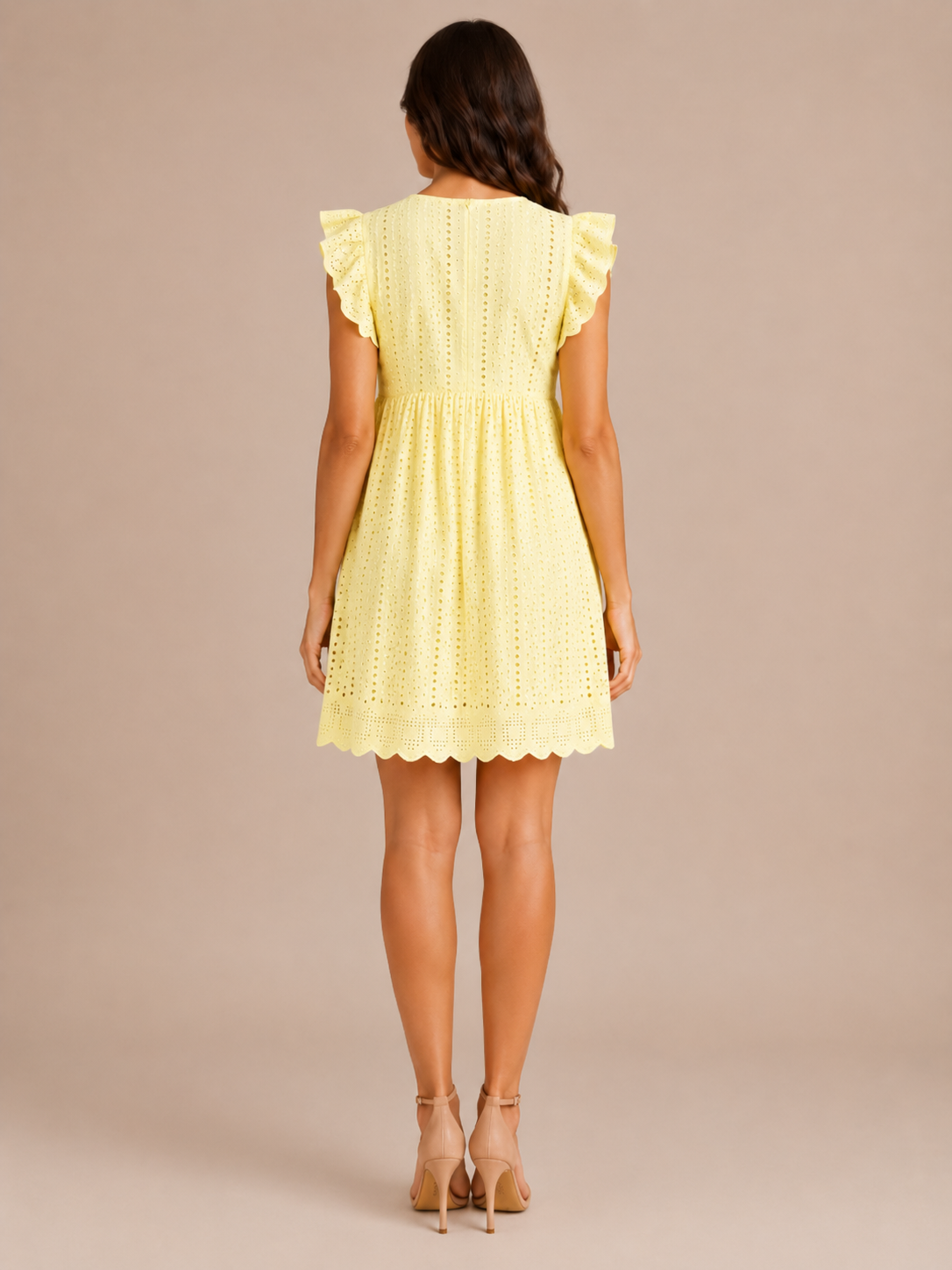 Hadley | V-Neck Lace Midi Dress with Pockets
