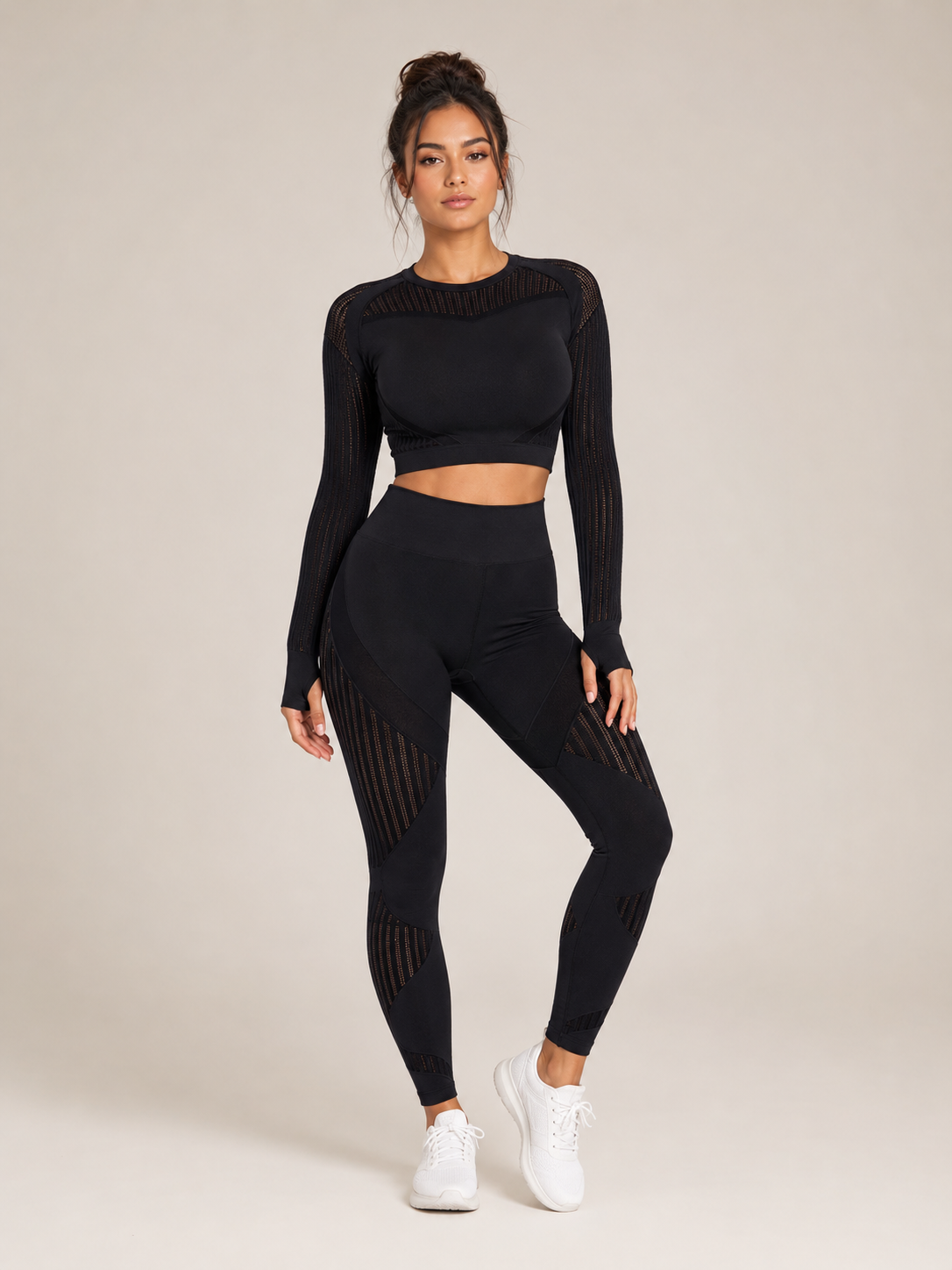 Willa | Long Sleeve High-Waist Ribbed Yoga Co-ord Set