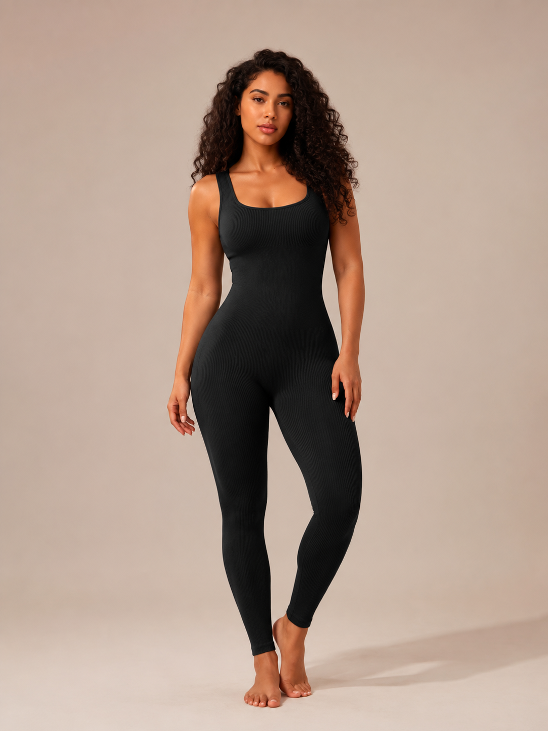 Paige | Fitted Ribbed Legging Jumpsuit