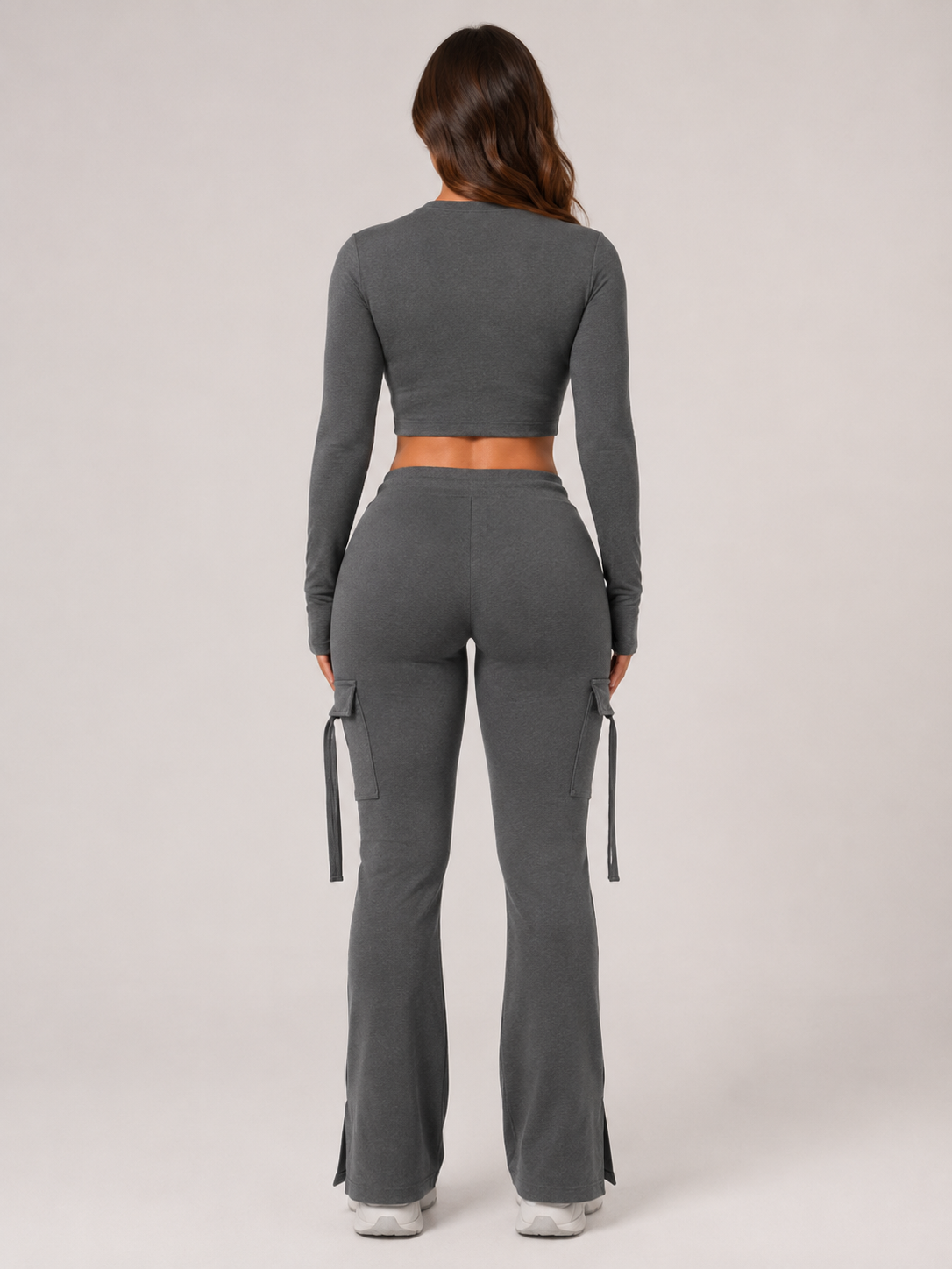 Brooke | High-Waist Flared Cargo Trousers